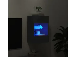 Móvel de parede para TV com luzes LED 40x30x60,5 cm PT470816 Preto