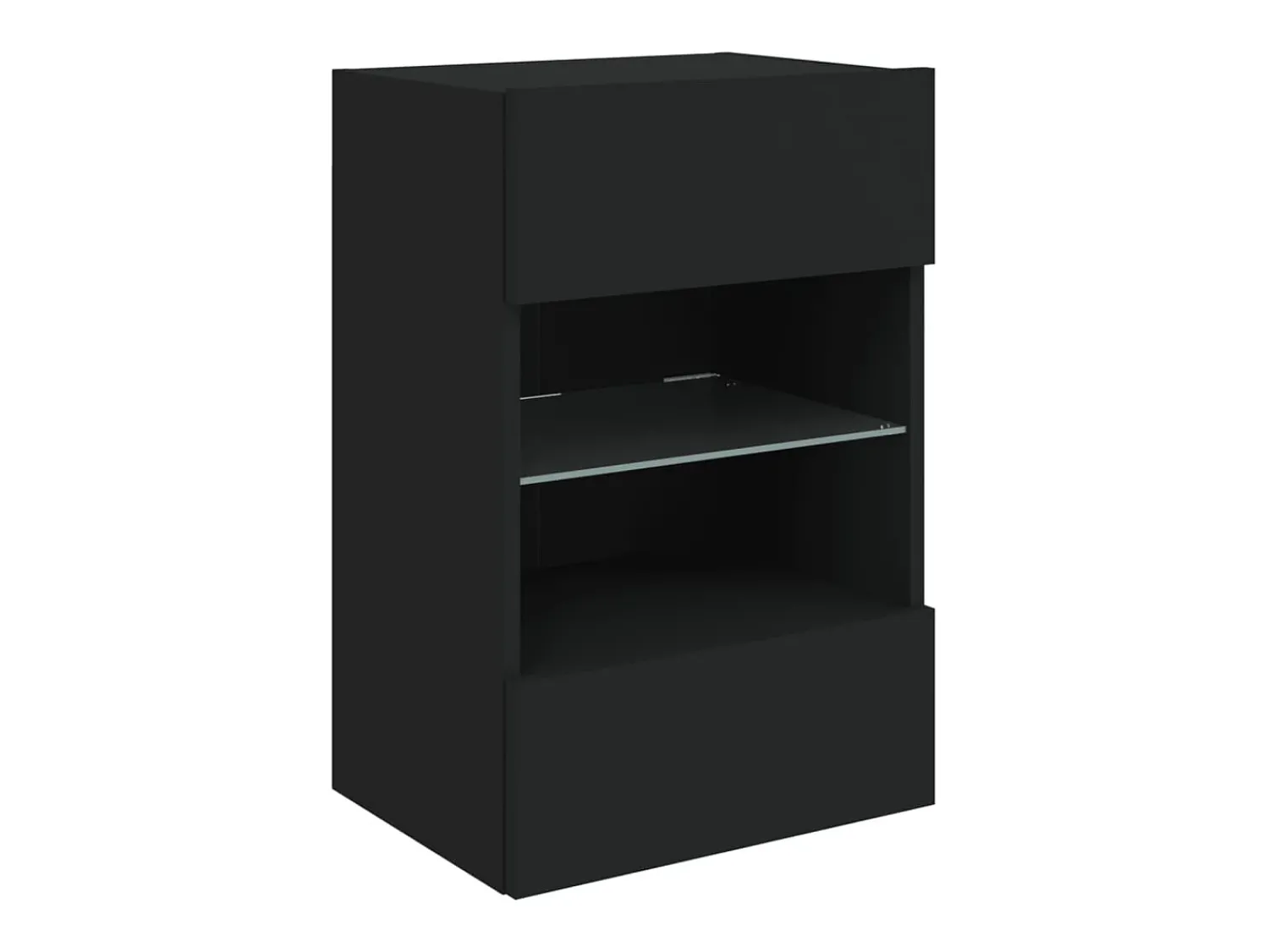 Móvel de parede para TV com luzes LED 40x30x60,5 cm PT470816 Preto