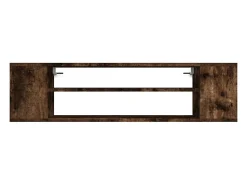 Helloshop26 Móvel de parede para TV em carvalho fumado 100 x 30 x 26,5 cm madeira de engenharia castanha 02_0024286 Castanho