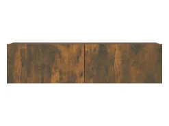 Móvel De Tv*Helloshop26 Móvel de parede para TV em carvalho fumado 120 x 30 x 30 cm madeira de engenharia castanha 02_0024280 Castanho