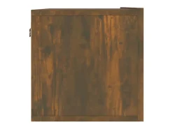 Móvel De Tv*Helloshop26 Móvel de parede para TV em carvalho fumado 120 x 30 x 30 cm madeira de engenharia castanha 02_0024280 Castanho