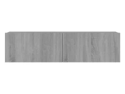 Móvel De Tv|Helloshop26 Móvel de parede para TV Sonoma 120 x 30 x 30 cm madeira engenheirada cinza 02_0024282 Castanho