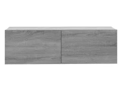 Móvel De Tv*Helloshop26 Móvel de parede para TV Sonoma 100 x 30 x 30 cm madeira engenheirada cinza 02_0024281 Castanho