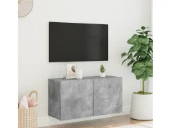 Móvel De Tv| Móvel de parede para TV 80x30x41 cm cimento PT988428 Cinzento