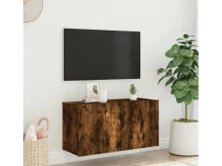 Móvel De Tv* Móvel de parede para TV 80x30x41 cm carvalho fumado PT851022 Castanho