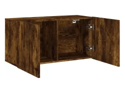 Móvel De Tv* Móvel de parede para TV 80x30x41 cm carvalho fumado PT851022 Castanho