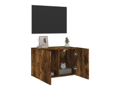 New Móvel de parede para TV 60x30x41 cm carvalho fumado PT554679 Castanho