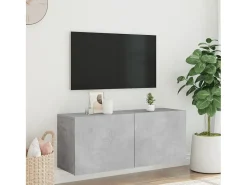 Móvel de parede para TV 100x30x41 cm cimento PT198638^ Móvel De Tv