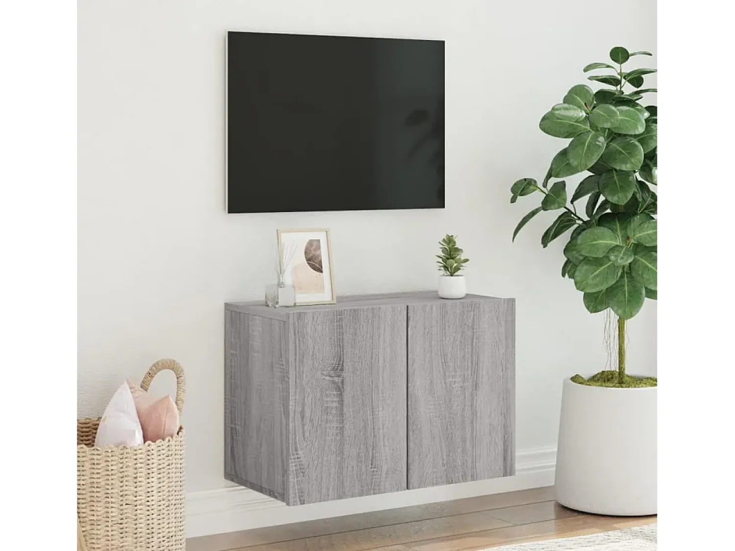 Móvel De Tv* Móvel de parede para TV 60x30x41 cm sonoma PT770349 Cinzento