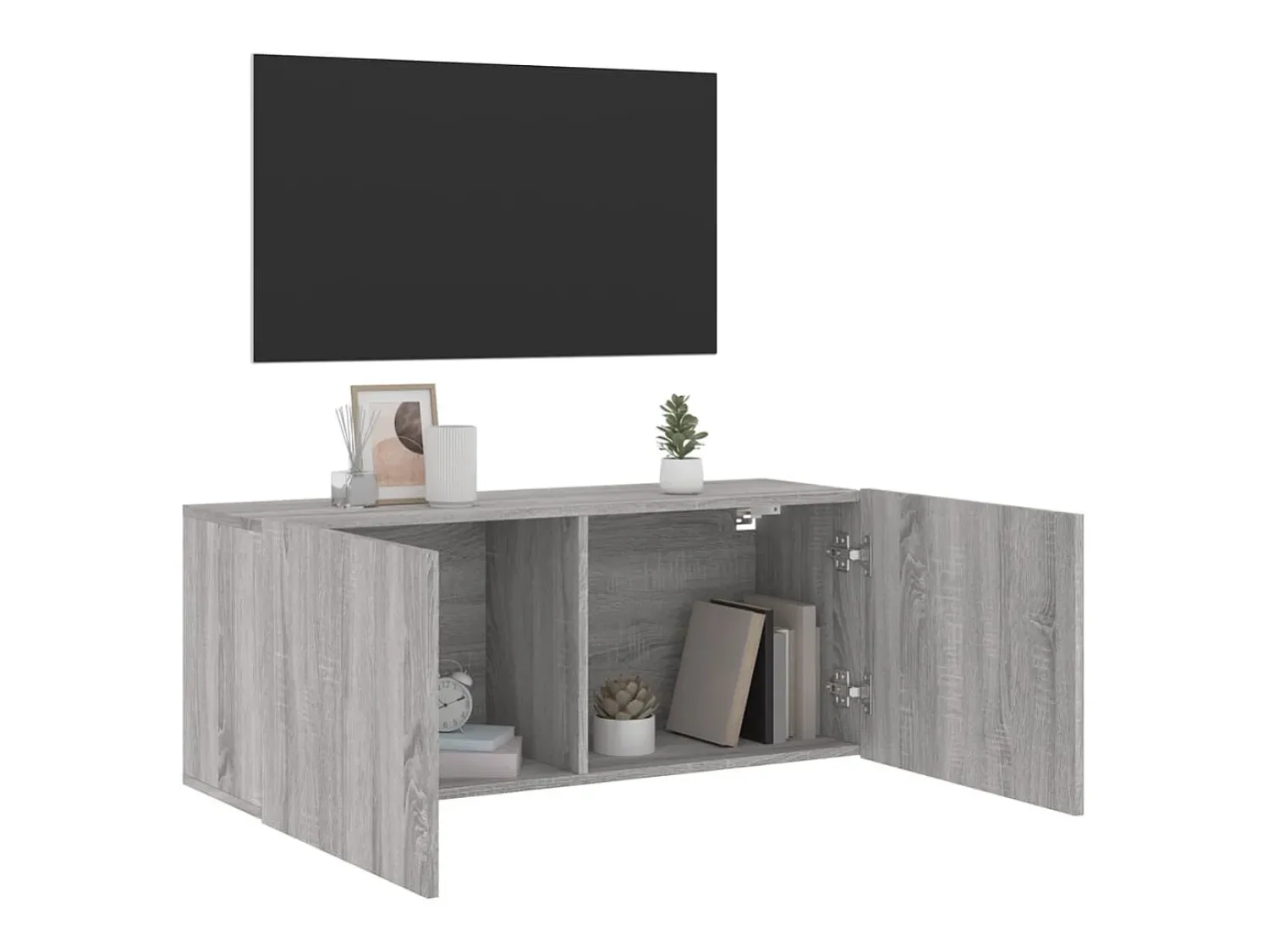 Móvel De Tv*vidaxl Móvel de parede para TV 100x30x41 cm sonoma Cinzento