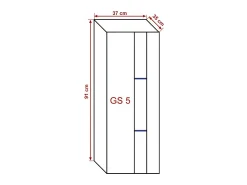 Price Factory Móvel de sala coleção CEPTO 37x91cm, 1 porta com vidro, 2 prateleiras.^ Prateleira
