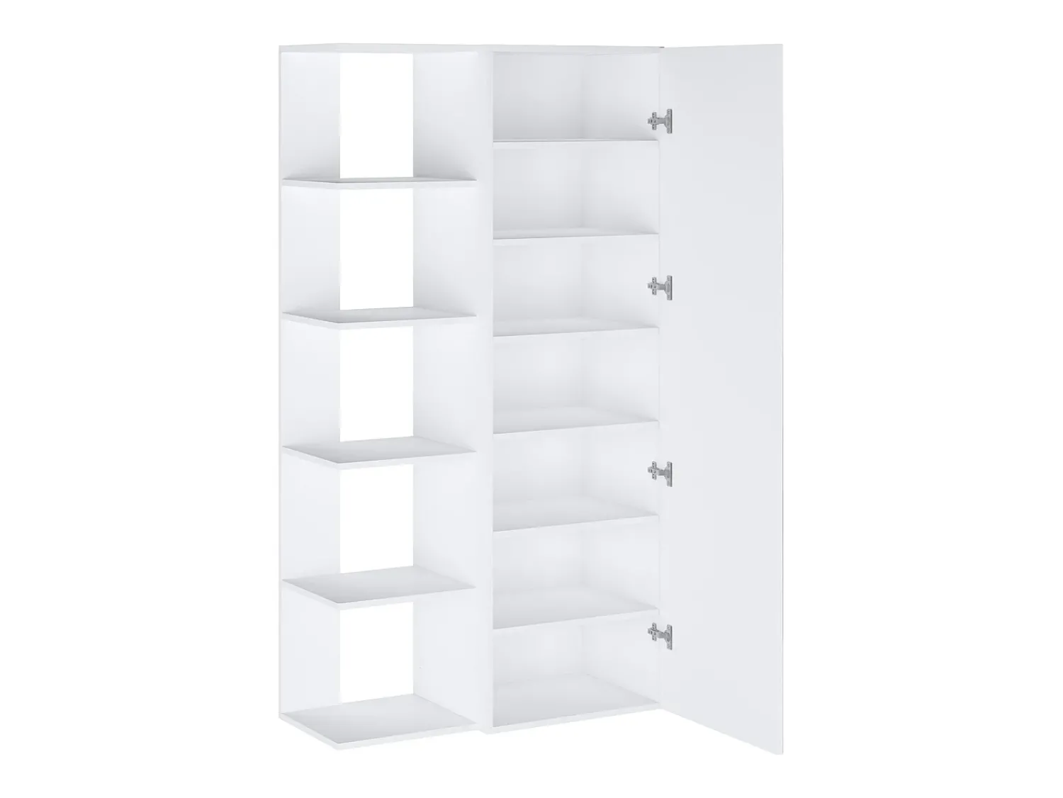 Móvel De Arrumação|Sapateira*Vente-unique Móvel de sapateira com 4 prateleiras e 1 porta espelho - - SYLANY Branco