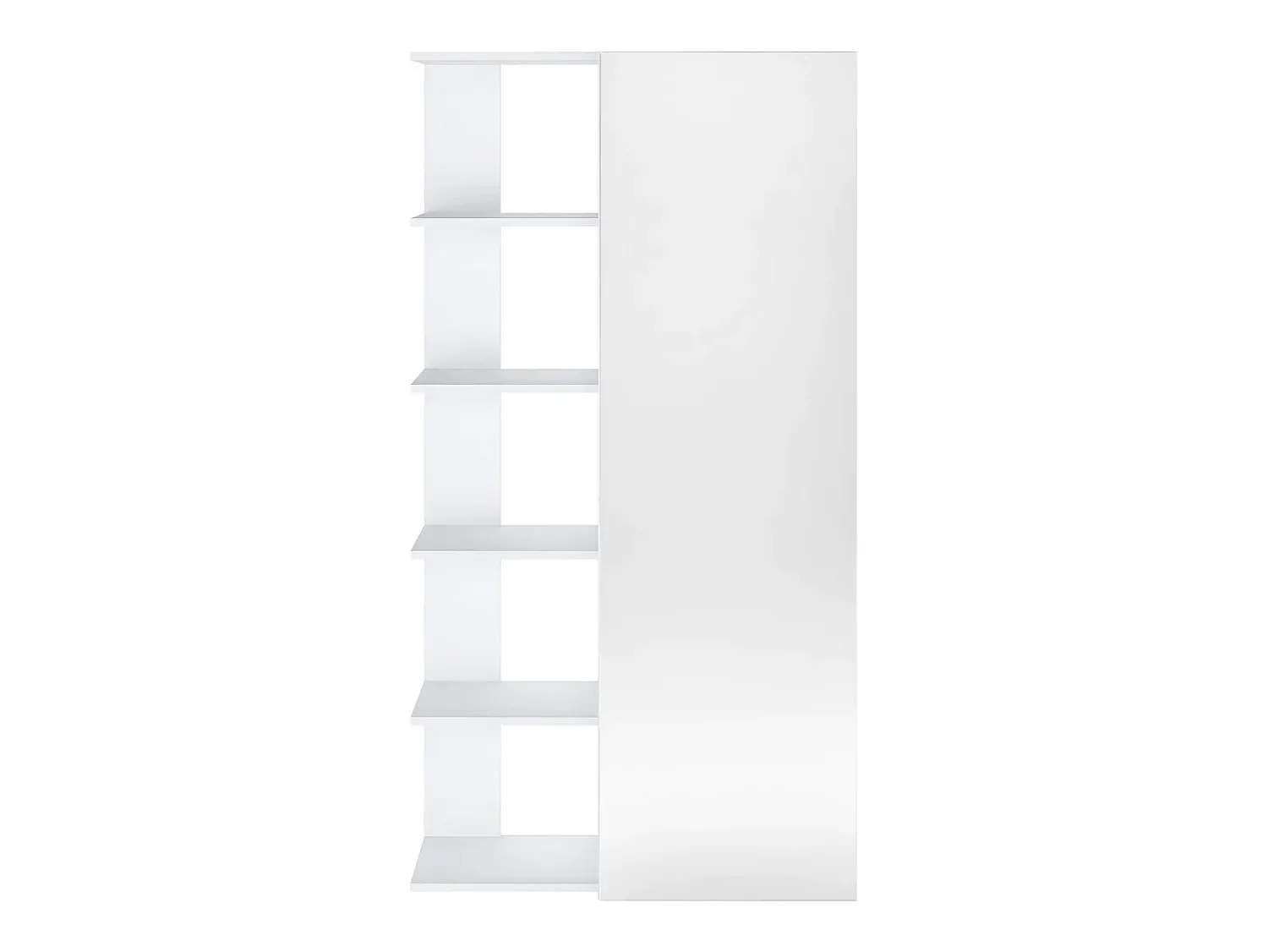 Móvel De Arrumação|Sapateira*Vente-unique Móvel de sapateira com 4 prateleiras e 1 porta espelho - - SYLANY Branco