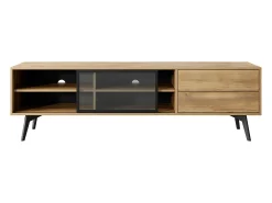 Móvel De Tv* Móvel de TV : carvalho barroco dourado, 180 x 54 x 39 cm Natural claro