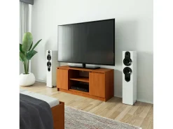 Móvel De Tv*Akord Móvel de TV 120 cm com 2 Portas e 1 Prateleira - Acabamento Fosco Amieiro Natural escuro