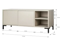 Móvel De Tv* Móvel de TV 113 cm MIRKO Taupe