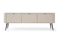 Móvel de TV 3 portas com pés de metal preto 168x56 cm^ Móvel De Tv