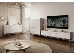 Móvel de TV: 2 portas, Cor do móvel: Caxemira, 181 x 50,2 x 38cm Bege