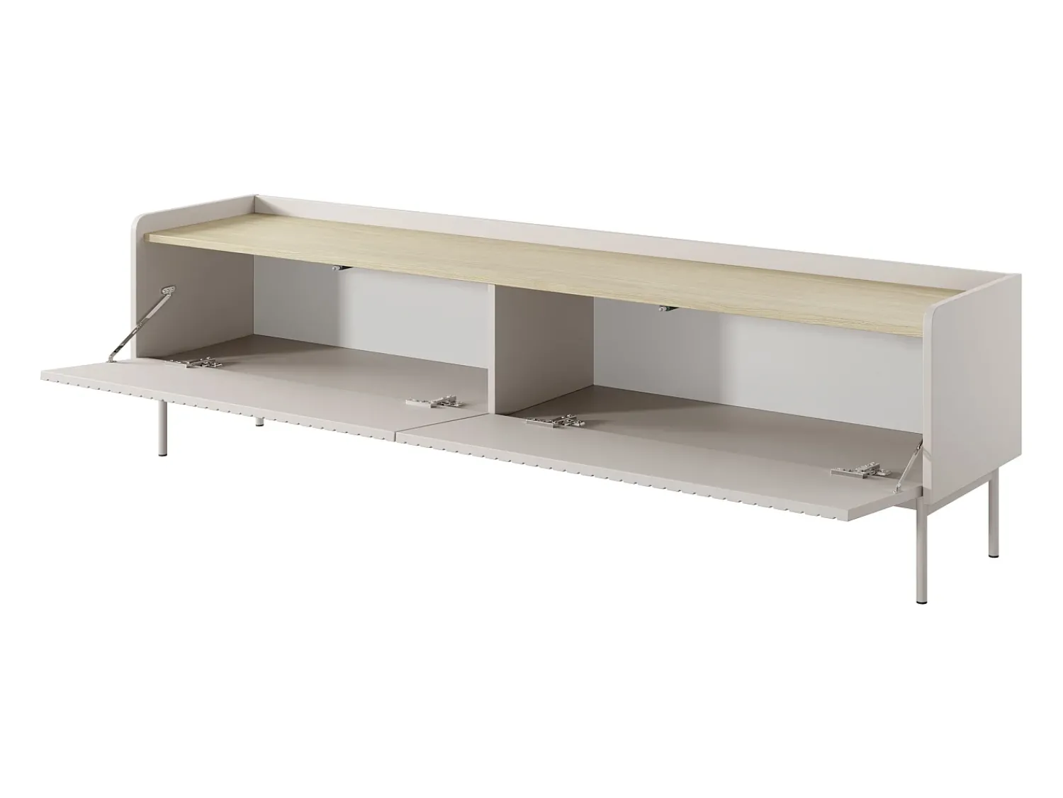 Móvel de TV: 2 portas, Cor do móvel: Caxemira, 181 x 50,2 x 38cm Bege