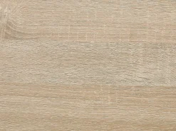 Vente-unique Móvel de TV, 2 portas e 2 nichos com LEDs em MDF lacado a branco e natural VADEMOSA^ Móvel De Tv