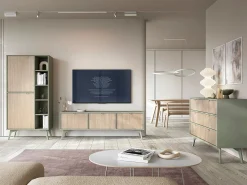 Móvel de TV 3 portas em madeira laminada 158x52 cm^ Móvel De Tv