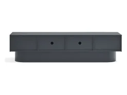 Móvel De Tv| Móvel de TV 4 portas lacado 200x45 cm Cinza antracite