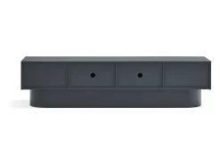 Móvel De Tv| Móvel de TV 4 portas lacado 200x45 cm Cinza antracite