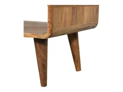 Móvel de TV aberto Artisan Furniture com acabamento em carvalho, 1 compartimento aberto, castanho claro^ Móvel De Tv