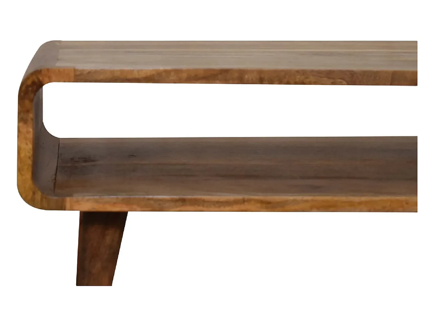 Móvel de TV aberto Artisan Furniture com acabamento em carvalho, 1 compartimento aberto, castanho claro^ Móvel De Tv