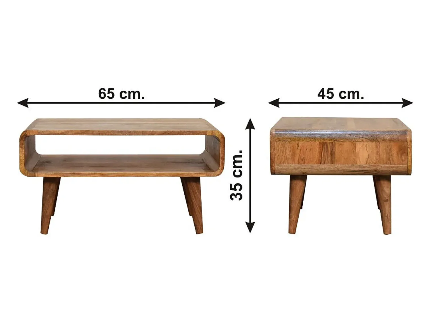 Móvel de TV aberto Artisan Furniture com acabamento em carvalho, 1 compartimento aberto, castanho claro^ Móvel De Tv