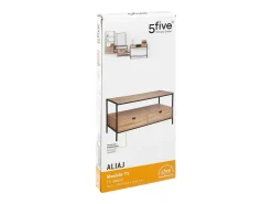 Móvel De Tv|5five Móvel de TV Aliaj com 2 gavetas, sala de estar/jantar, carvalho preto, 100 cm Bege