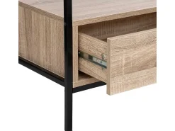 Móvel De Tv|5five Móvel de TV Aliaj com 2 gavetas, sala de estar/jantar, carvalho preto, 100 cm Bege