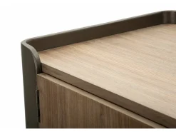 Móvel De Tv|Dmora Móvel de TV almofadado, Aparador de sala, Móvel baixo para TV, Base de parede equipada, 100x42 h110 cm, Cinza e Castanho Cinzento