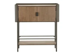 Móvel De Tv|Dmora Móvel de TV almofadado, Aparador de sala, Móvel baixo para TV, Base de parede equipada, 100x42 h110 cm, Cinza e Castanho Cinzento