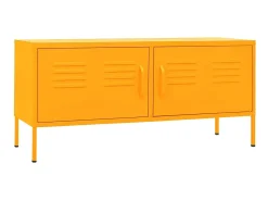 Móvel de TV aço 105x35x50 cm mostarda PT626698^ Móvel De Tv