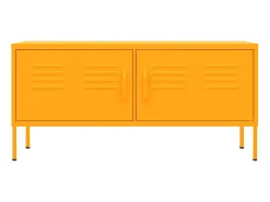 Móvel de TV aço 105x35x50 cm mostarda PT626698^ Móvel De Tv