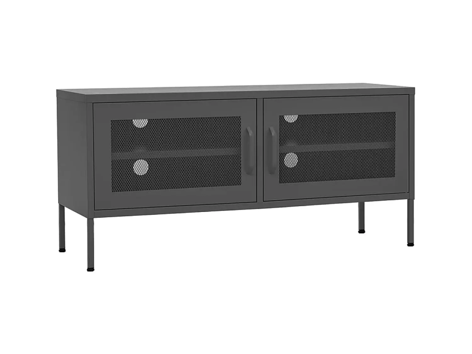 Best Móvel de TV aço 105x35x50 cm antracite PT488338 Cinza antracite