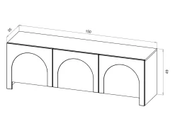 Discount Móvel de TV Arco caxemira 3P Bege