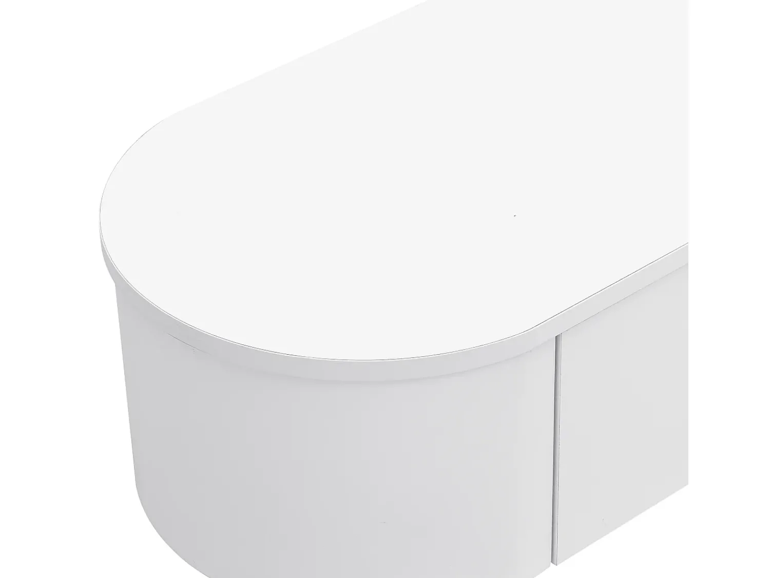 Móvel De Tv* Móvel de TV baixo com gavetas, puxadores e pés dourados, cantos arredondados, 174 x 35 x 41 cm, Branco