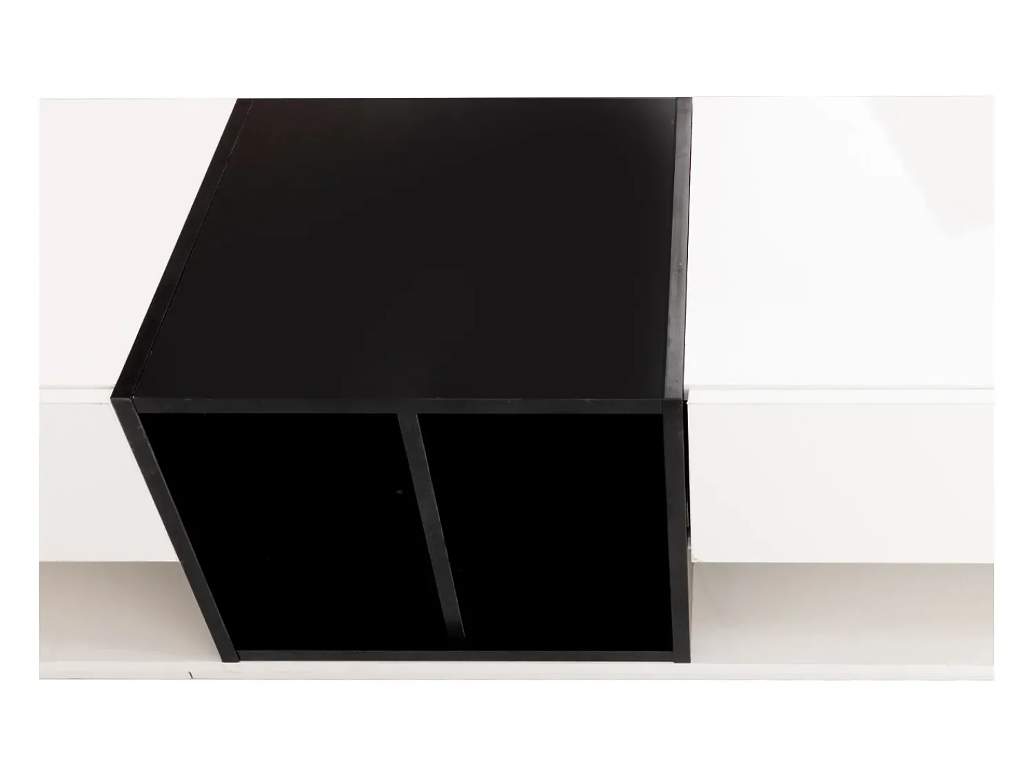 Sale Móvel de TV baixo e moderno com 3 gavetas e um compartimento de arrumação aberto, 190 x 40 x 34 cm, Branco