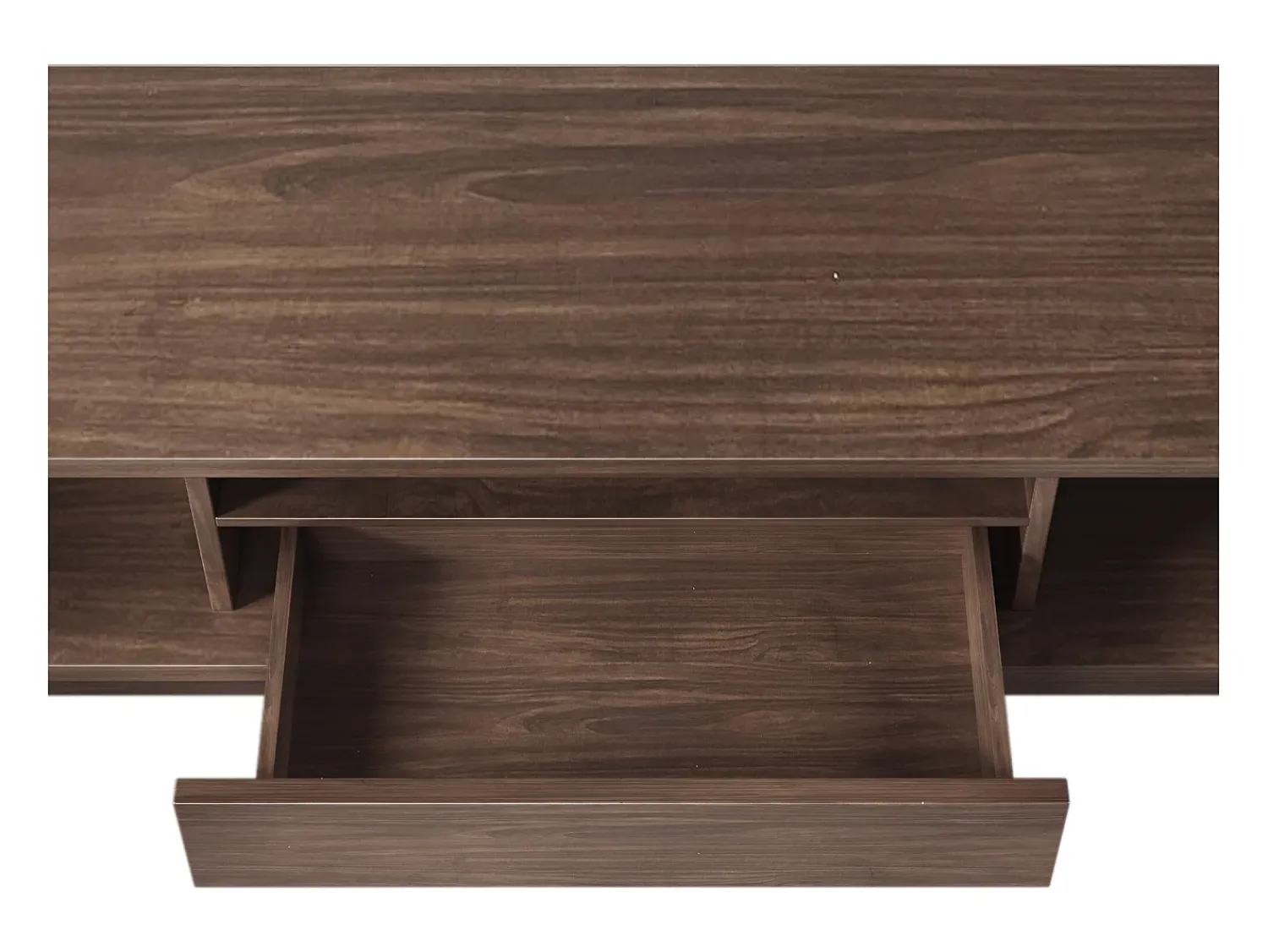 Móvel De Tv* Móvel de TV baixo em estilo retrô com 2 portas e 1 gaveta, cor madeira, para sala de estar, 150 x 40 x 44,5 cm Natural escuro
