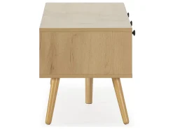 VS Venta-stock Móvel de TV Bella 3 Portas Cor Carvalho com vime Natural^ Móvel De Tv