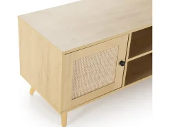 Discount VS Venta-stock Móvel de TV Bella 2 Portas Cor Carvalho com vime Natural Natural claro