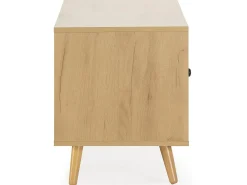 Discount VS Venta-stock Móvel de TV Bella 2 Portas Cor Carvalho com vime Natural Natural claro