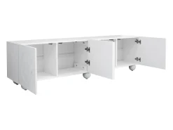 Hauss Spole Móvel de TV com 4 portas - Pés redondos - MDF e madeira PB^ Móvel De Tv