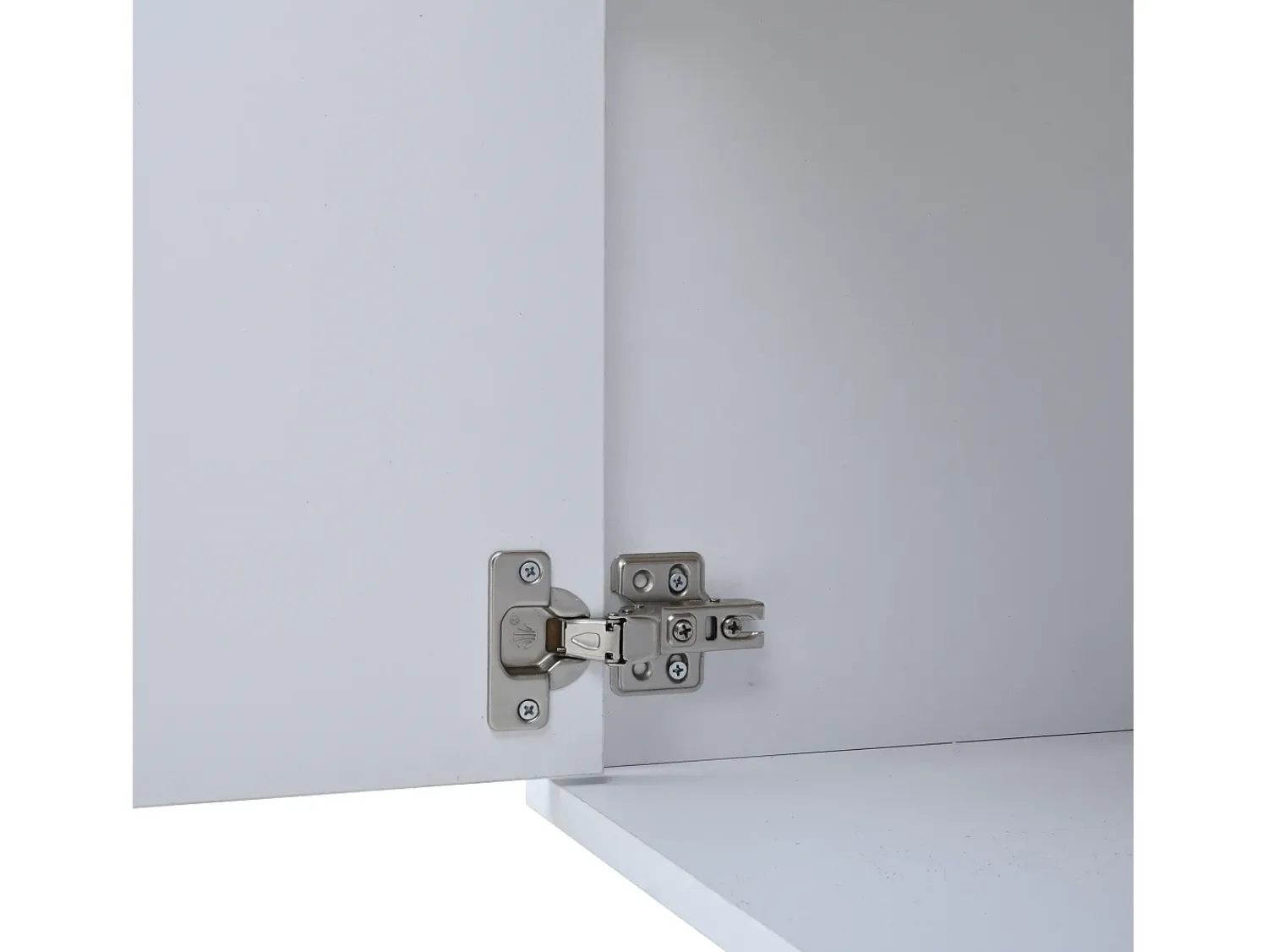 Móvel De Tv| Móvel de TV com iluminação LED - Móvel de TV com 2 gavetas e 2 portas - tampo em madeira e arrumação aberta Branco