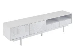 Móvel De Tv*Hauss Spole Móvel de TV com linhas geométricas - 2 portas e 2 gavetas Branco