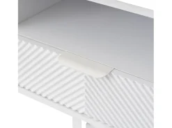Móvel De Tv*Hauss Spole Móvel de TV com linhas geométricas - 2 portas e 2 gavetas Branco