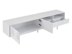 Móvel De Tv*Hauss Spole Móvel de TV com linhas geométricas - 2 portas e 2 gavetas Branco