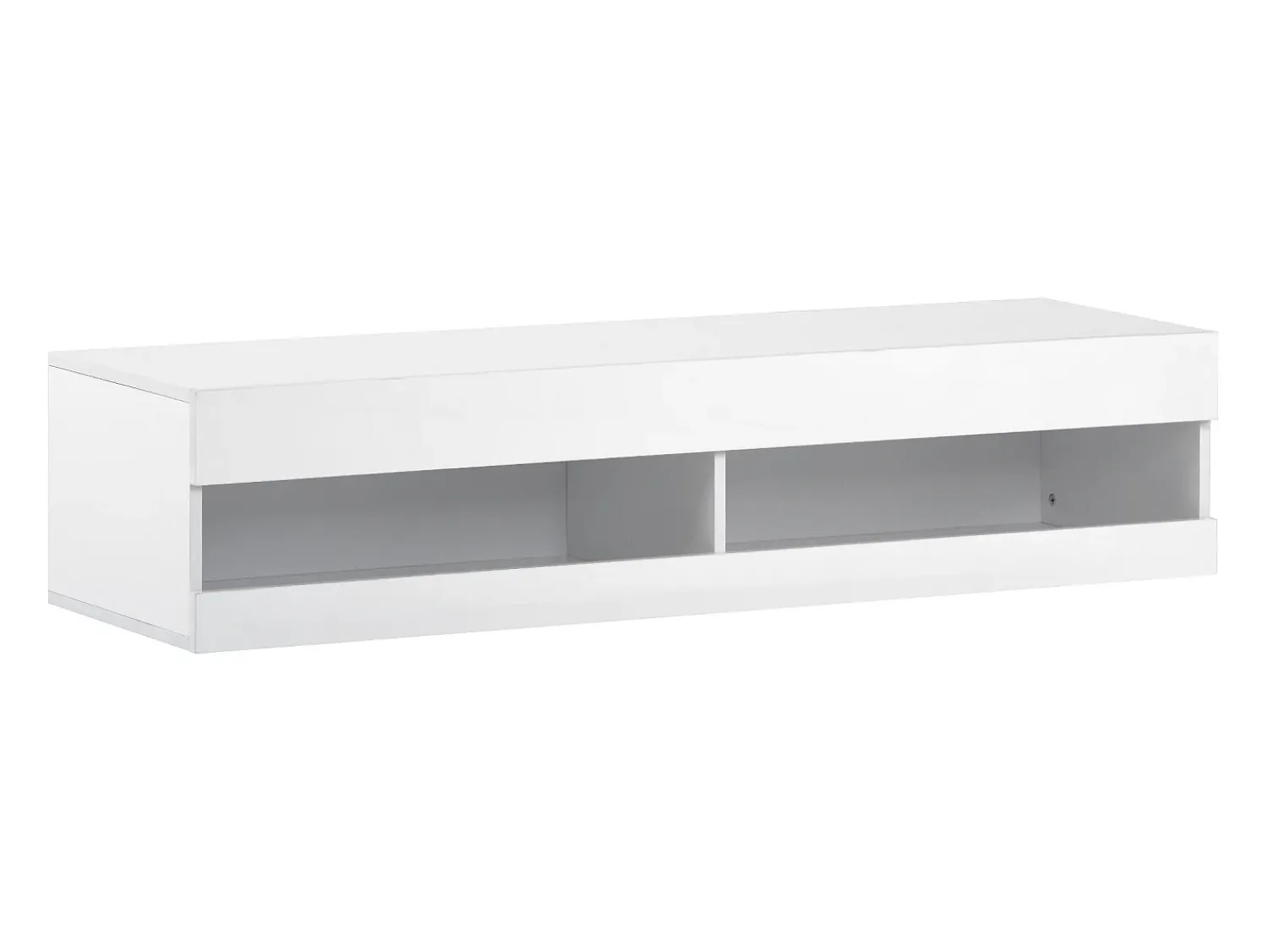 Móvel De Tv*Hauss Spole Móvel de TV para parede com espaço de arrumação e iluminação LED - Acabamento brilhante Branco